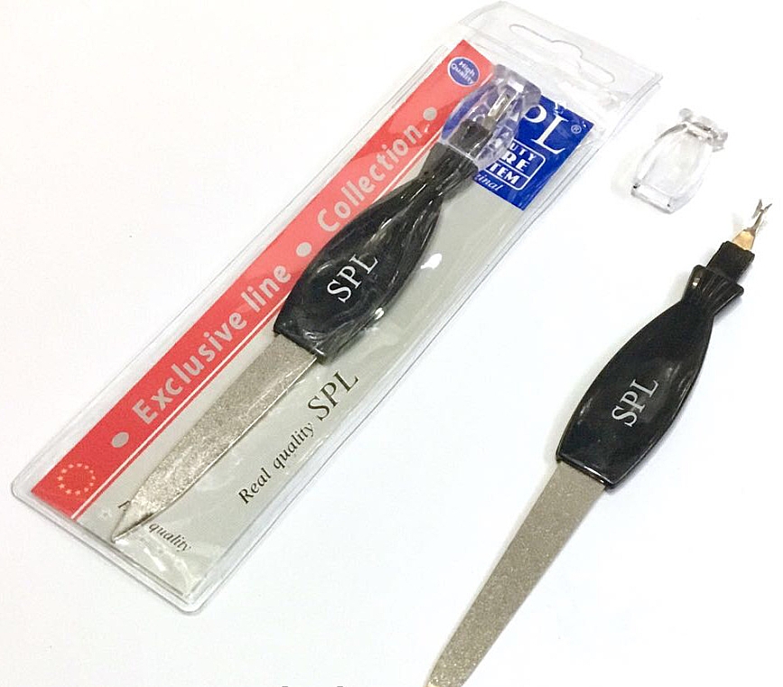 Pilnik do paznokci z obcinaczem skórek, 9679, 14,5 cm - SPL Metal Nail File & Cuticle Trimmer — Zdjęcie N2