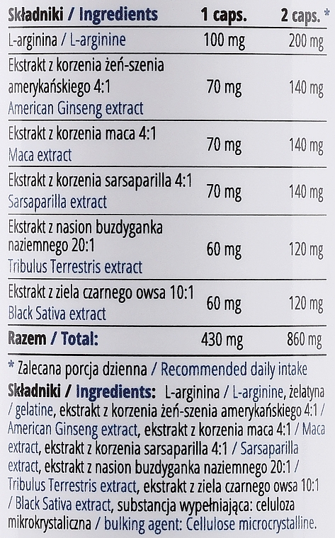 Suplement diety na mocną i długą erekcję - Medica-Group Big Erection Diet Supplement — Zdjęcie N4