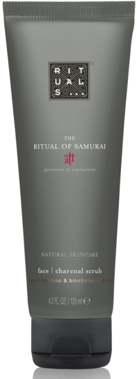 Odżywczy peeling do twarzy z węglem drzewnym binchotan i bambusem dla mężczyzn - Rituals The Ritual Of Samurai Charcoal Face Scrub — Zdjęcie N1