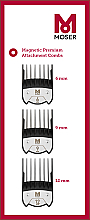 Kup Zestaw nakładek do maszynki do strzyżenia włosów Magnetic Premium , (6/9/12 MM ), 1801-7020 - Moser