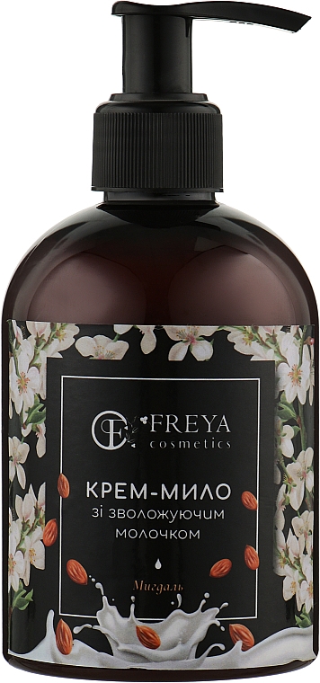 Krem-mydło do rąk z mleczkiem nawilżającym Migdał - Freya Cosmetics — Zdjęcie N1