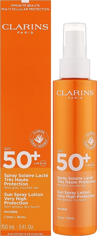 Balsam do ciała z filtrem przeciwsłonecznym - Clarins Sun Spray Lotion Very High Protection SPF 50 — Zdjęcie N2