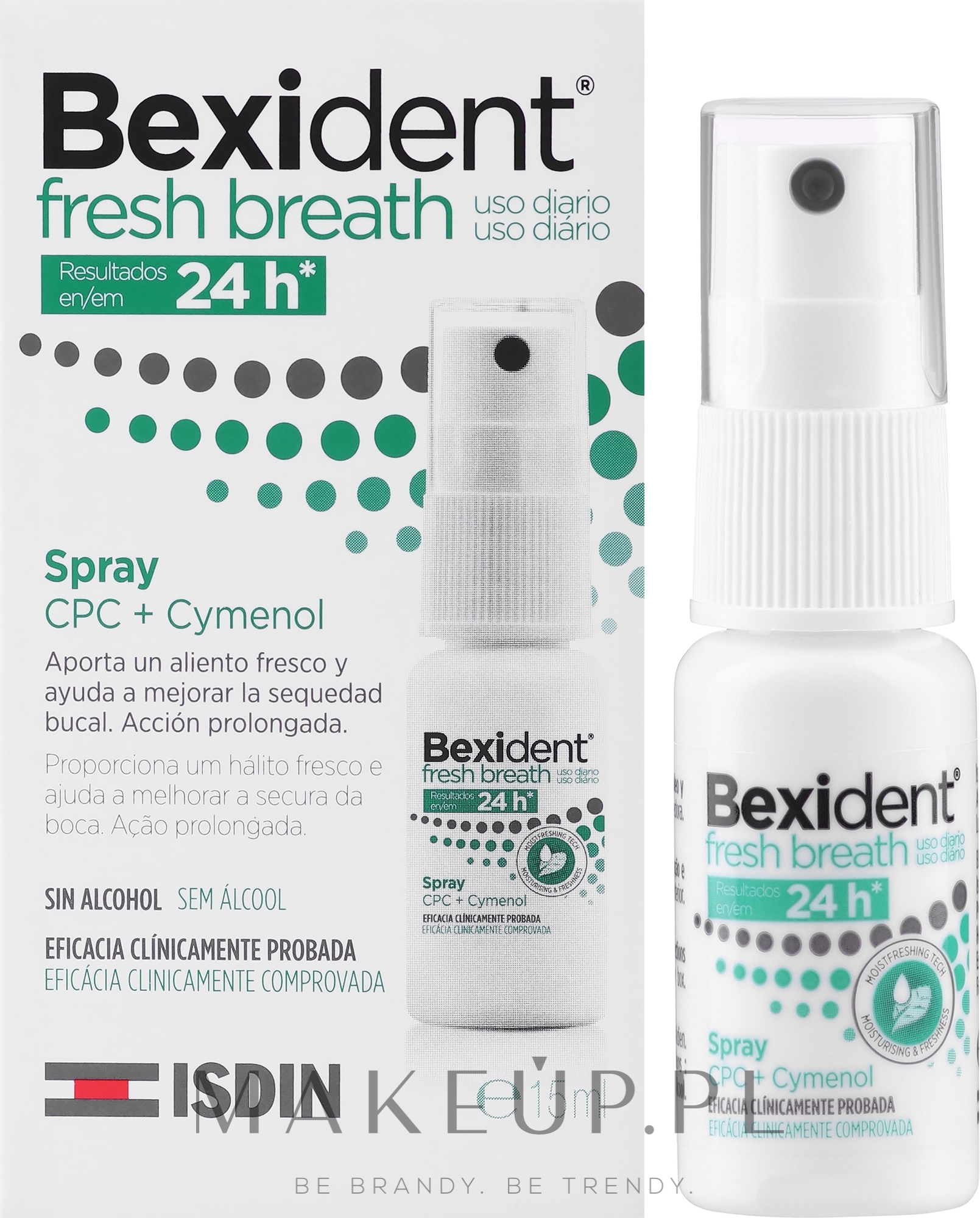 Odświeżający spray do ust - Isdin Bexident Fresh Breath Spray — Zdjęcie 15 ml