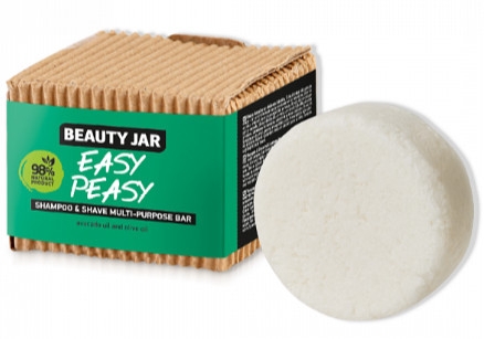 Kostka myjąca do włosów i golenia - Beauty Jar Easy Peasy Shampoo & Shave Multi-Purpose Bar  — Zdjęcie N1
