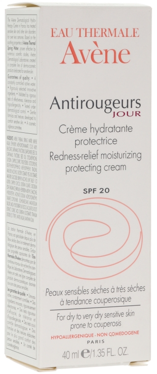 Nawilżający krem przeciw zaczerwienieniom SPF 20 - Avène Soins Anti-Rougeurs Redness-Relief Moisturizing Protecting Cream