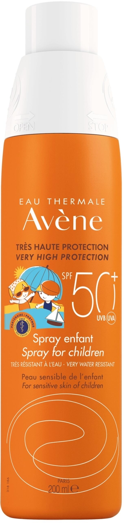 Przeciwsłoneczny spray do ciała dla dzieci SPF 50 - Avène Sun Spray For Children — Zdjęcie 200 ml