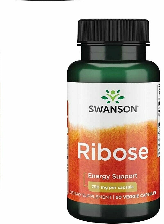 Suplement diety Ryboza 750 mg, 60 szt. - Swanson Ribose — Zdjęcie N1