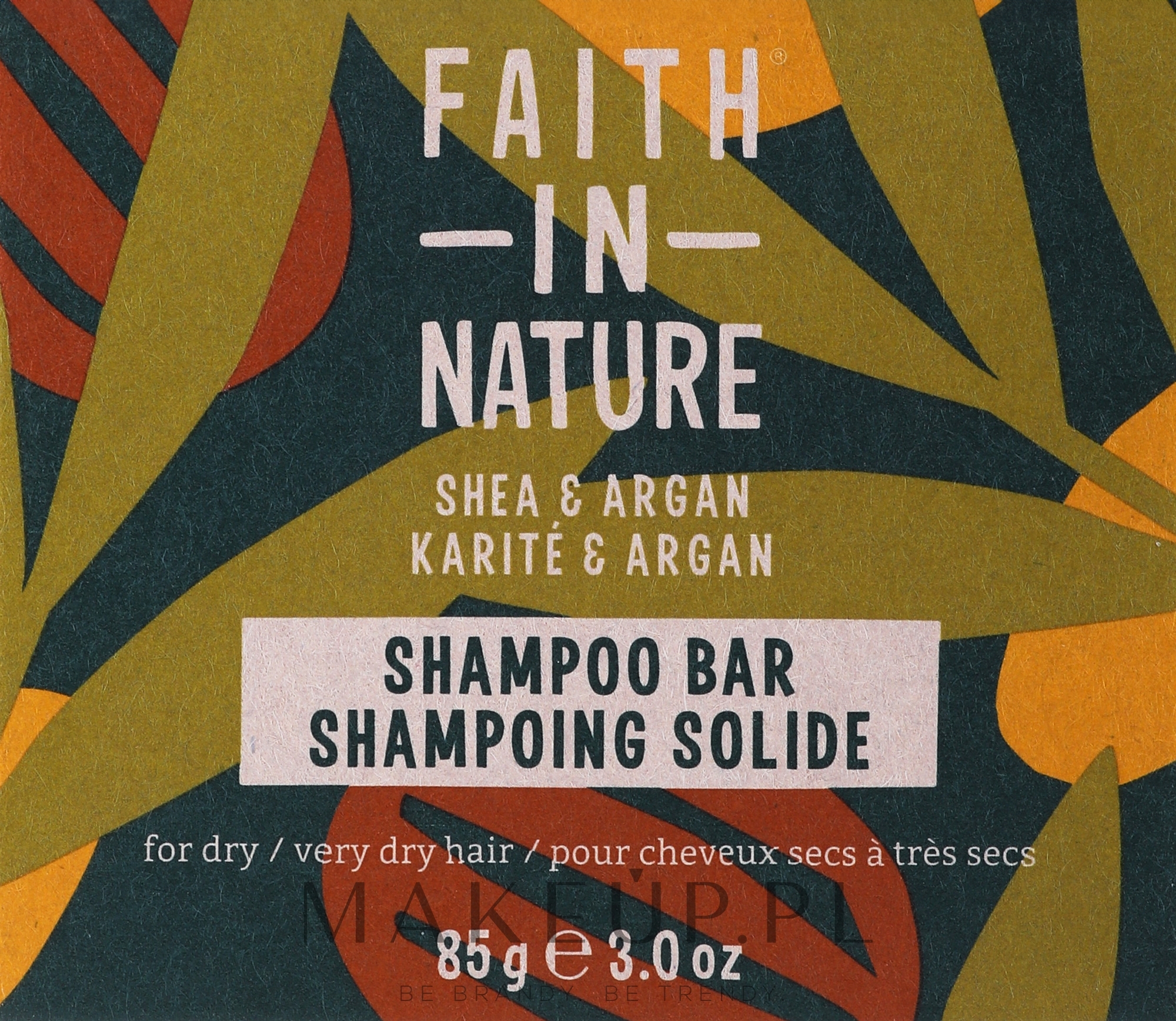 Szampon w kostce do włosów suchych - Faith In Nature Shea & Argan Shampoo Bar — Zdjęcie 85 g