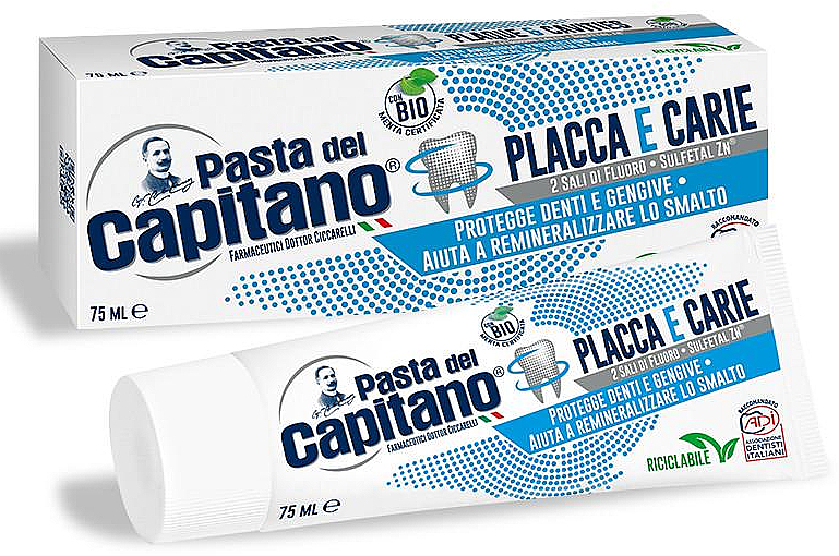 Pasta do zębów Przeciwko próchnicy i płytce nazębnej - Pasta Del Capitano Plaque & Cavities — Zdjęcie N5