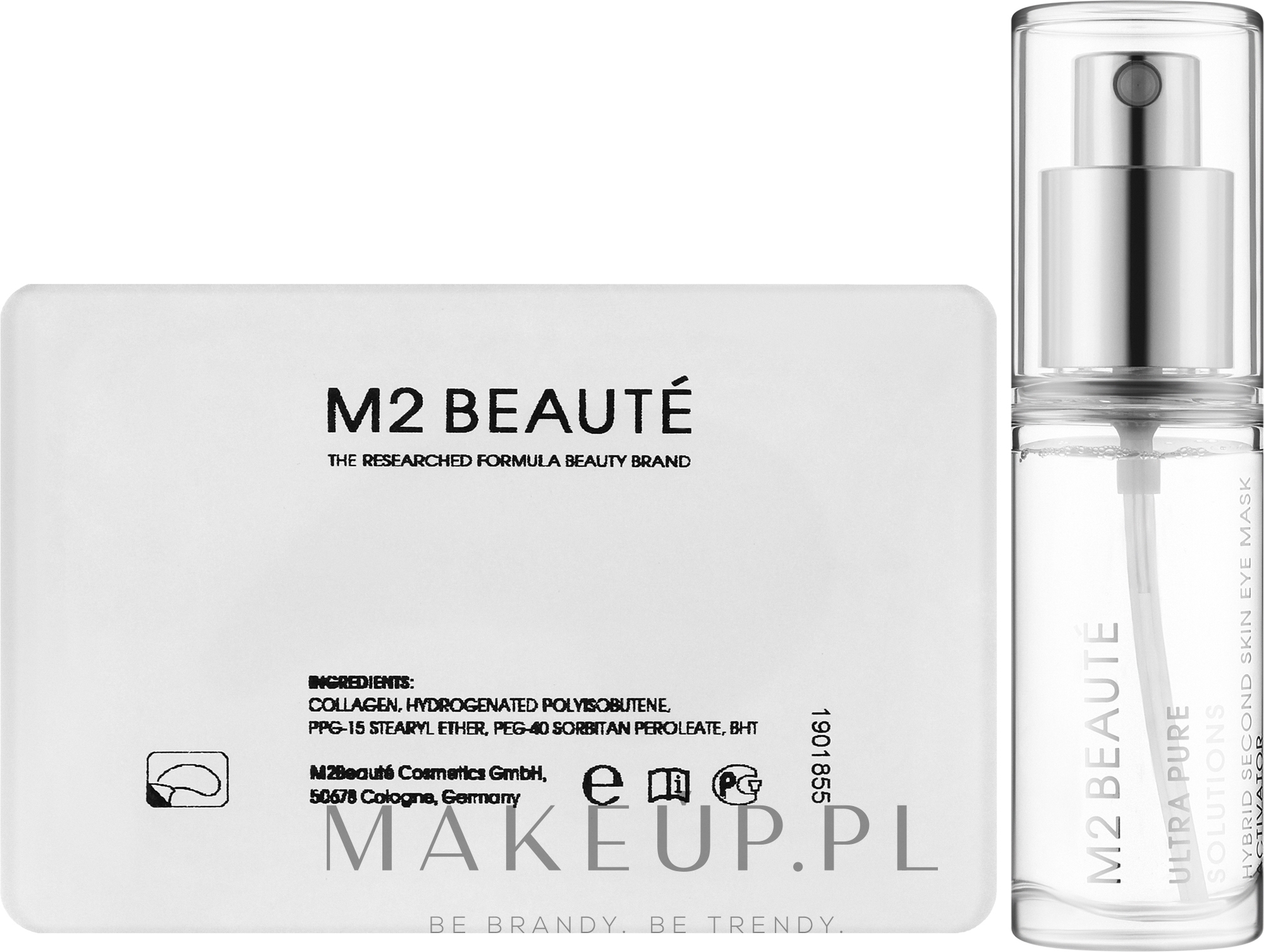 Bogata maseczka do skóry wokół oczu - M2Beaute Ultra Pure Solutions Hybrid Second Skin Eye Mask Collagen — Zdjęcie 30 ml