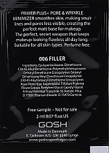 PREZENT! Wygładzająca baza pod makijaż - Gosh Copenhagen Primer Plus+ Pore & Wrinkle Minimizer (próbka) — Zdjęcie N2