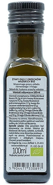 Żywy olej z orzecha włoskiego - LOV Organic Living Walnut Oil Cold Pressed — Zdjęcie N2