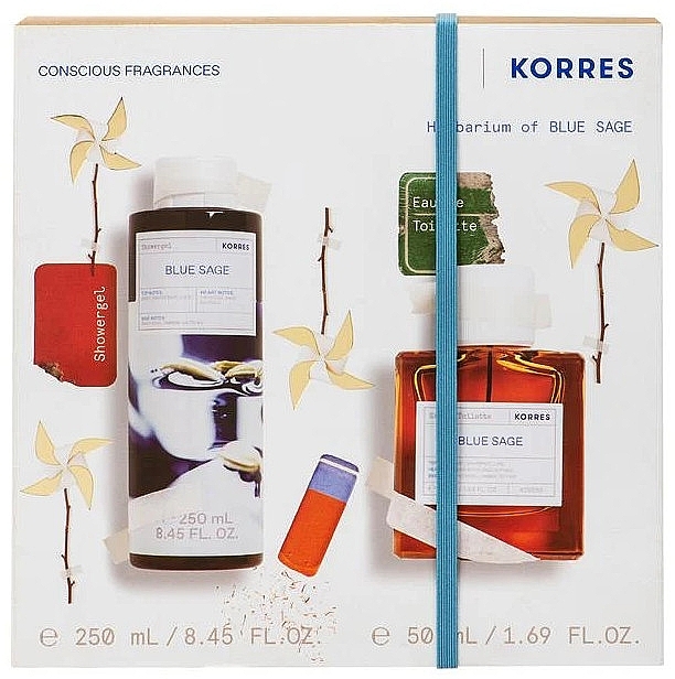 Korres Blue Sage - Zestaw (edt/50ml + sh/gel/250ml) — Zdjęcie N1