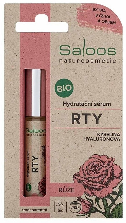 Różane serum nawilżające do ust - Saloos Bio Moisturizing Lip Serum Rose — Zdjęcie N1
