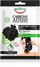 Kup Detoksykująca maska w płachcie z węglem aktywnym - Equilibra Active Charcoal Detox Tissue Face Mask