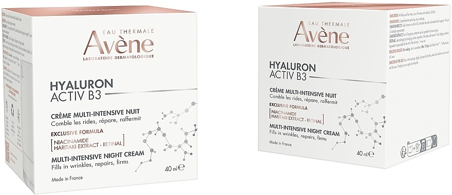 Multiintensywny krem do twarzy na noc - Avene Hyaluron Activ B3 Multi-Intensive Night Cream — Zdjęcie N3