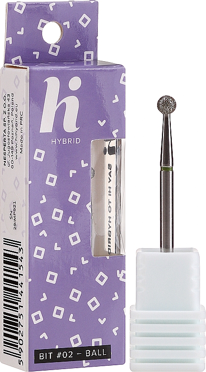 Diamentowy frez do manicure, kulka - Hi Hybrid Cutter  — Zdjęcie N4