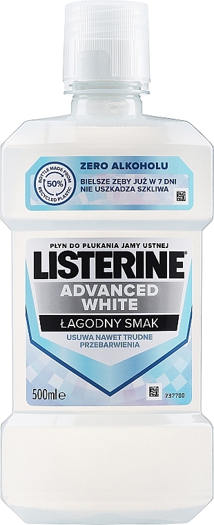 Wybielający płyn do płukania jamy ustnej - Listerine Advanced White Mild Taste — Zdjęcie N3