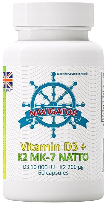 Witamina D3+ K2 MK-7 Natto - Navigator Vitamin D3 + K2 MK-7 Natto — Zdjęcie N1