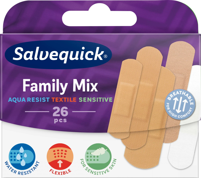 Rodzinny zestaw plastrów - Salvequick Family Mix  — Zdjęcie N1