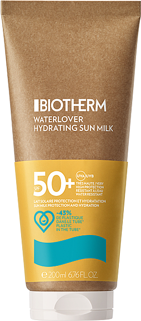 Mleczko do opalania do ciała i twarzy/ Mleczko do opalania do ciała i twarzy SPF 50 - Biotherm Waterlover Hydrating Sun Milk SPF 50 — Zdjęcie N1