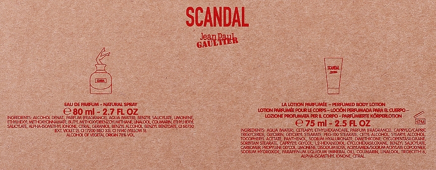 Jean Paul Gaultier Scandal - Zestaw (edp 80 ml + b lot 75 ml) — Zdjęcie N3