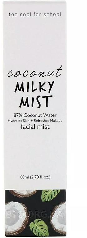 Nawilżająca mgiełka kokosowa do twarzy - Too Cool For School Coconut Milky Mist — Zdjęcie N2