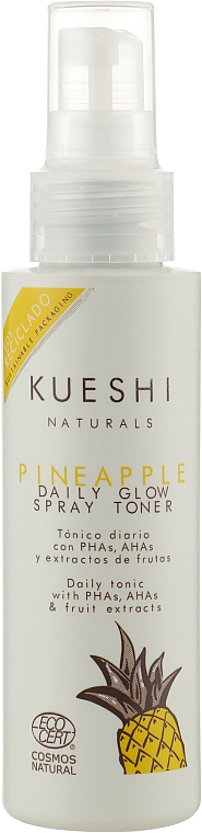 Tonik w sprayu do twarzy z ekstraktem z ananasa - Kueshi Naturals Pineapple Daily Glow Spray Toner