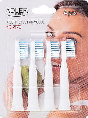 Zestaw wymiennych główek do elektrycznej szczoteczki do zębów, AD 2175 - Adler  — Zdjęcie N1