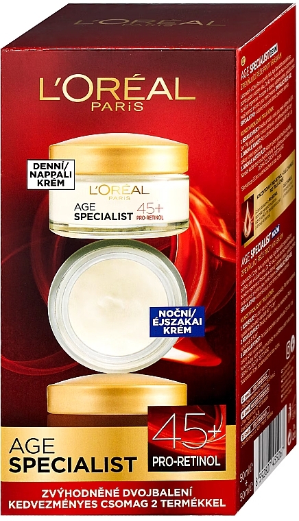 Zestaw - L'Oreal Paris Age Specialist 45+ (cr/50ml + cr/50ml) — Zdjęcie N1