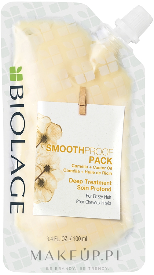Wygładzająca maska do włosów puszących się i niesfornych - Biolage Smoothproof Pack For Frizzy Hair (uzupełnienie) — Zdjęcie 100 ml