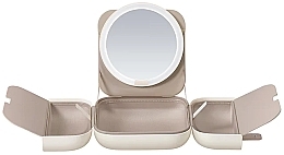 Przenośne lusterko LED z kosmetyczką, białe - Amiro Cube S Magnetic Bag Mirror White — Zdjęcie N3