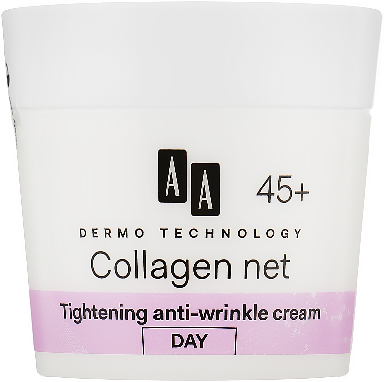 Przeciwzmarszczkowy ujędrniający krem na dzień do twarzy 45+ - AA Dermo Technology Collagen Net Builder Tightening Anti-Wrinkle Day Cream