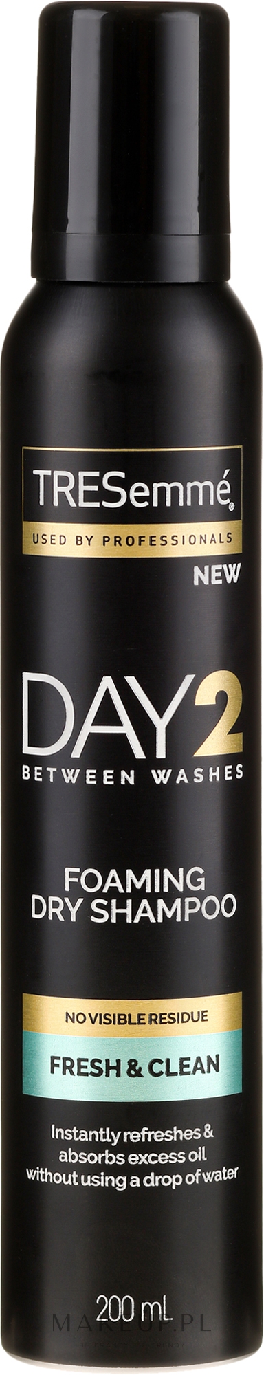 Suchy szampon w piance - Tresemme Day 2 Fresh & Clean Foaming Dry Shampoo — Zdjęcie 200 ml