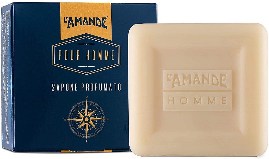 L'Amande Pour Homme Perfumed Soap - Perfumowane mydło w kostce — Zdjęcie N1