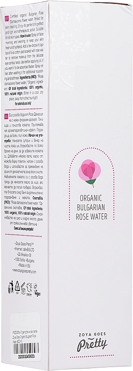 PRZECENA! Organiczna woda różana - Zoya Goes Organic Bulgarian Rose Water * — Zdjęcie N1