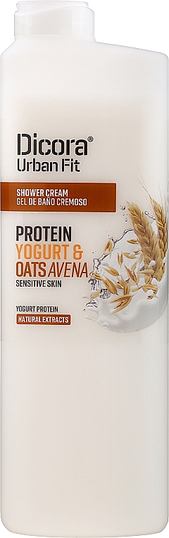 Kremowy żel pod prysznic Proteiny jogurtu i płatki owsiane - Dicora Urban Fit Shower Cream Protein Yogurt & Oats Avena — Zdjęcie N2