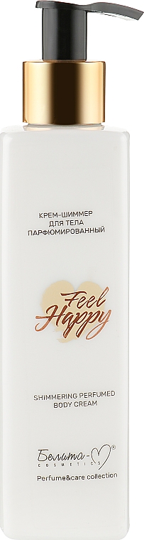 Perfumowany krem do ciała z połyskiem - Belita-M Feel Happy Shimmering Perfumed Body Cream