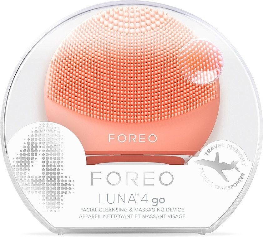 Podróżna szczoteczka do oczyszczania i masażu twarzy - Foreo Luna 4 Go Facial Cleansing & Massaging Device Peach Perfect — Zdjęcie N4