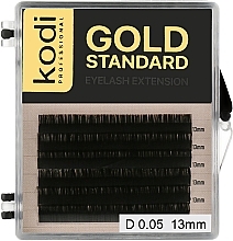 Sztuczne rzęsy Gold Standart D 0.05 (6 rzędów: 13 mm) - Kodi Professional — Zdjęcie N1