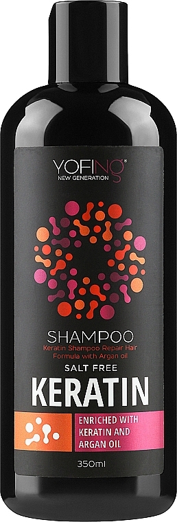 Keratynowy szampon do włosów z olejkiem arganowym - Yofing Keratin Shampoo Repair Hair Formula With Argan Oil — Zdjęcie N1