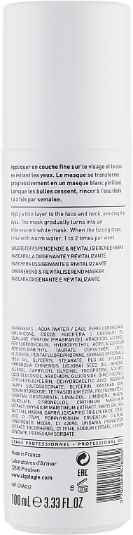 Maseczka tlenowa regenerująca - Algologie Energy Plus Oxygenating & Revitalising Mask — Zdjęcie N5