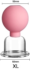 Słoik do masażu próżniowego, różowy, rozmiar XL - Deni Carte — Zdjęcie N2