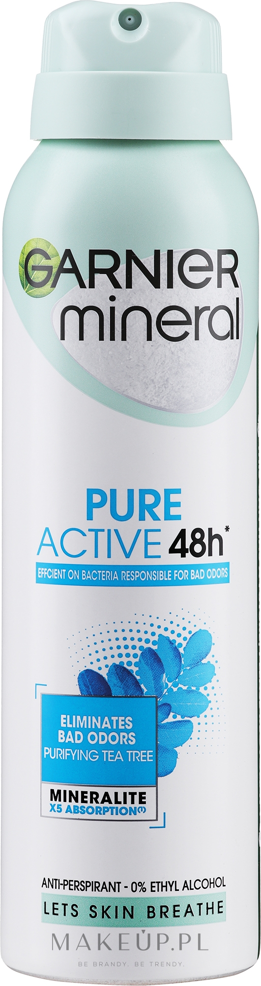 Antyperspirant przeciwbakteryjny w sprayu - Garnier Mineral Pure Active Deodorant  — Zdjęcie 150 ml