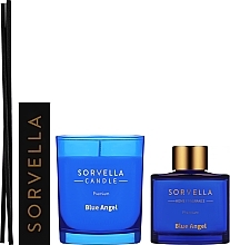 Zestaw podróżny - Sorvella Perfume Home Fragrance Blue Angel (aroma diffuser/120ml + candle/170g) — Zdjęcie N2