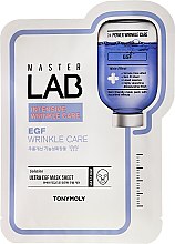 Kup Intensywnie przeciwzmarszczkowa maska na tkaninie do twarzy - Tony Moly Master Lab Intensive Wrinkle Care EGF Face Mask Sheet