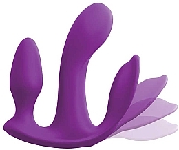 PRZECENA! Stymulator wibracyjny o potrójnym działaniu i zdalnym sterowaniu, fioletowy - PipeDream Threesome Total Ecstasy Purple * — Zdjęcie N2