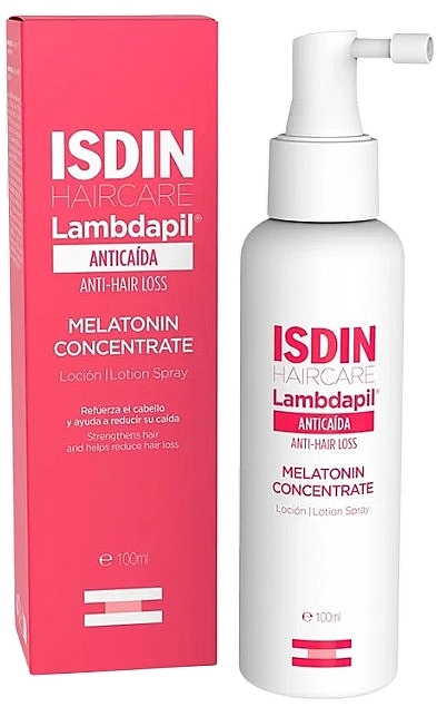 Melatonina w sprayu przeciw wypadaniu włosów - Isdin Lambdapil Anti-Hair Loss Melatonin Concentrate Lotion Spray — Zdjęcie N1