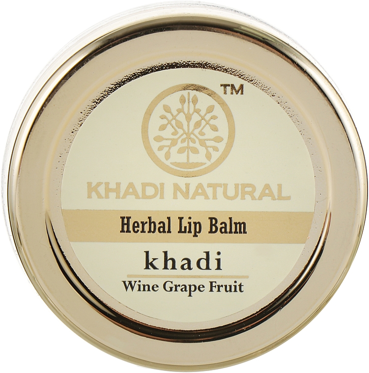 Naturalny ajurwedyjski balsam do ust Grejpfrut i winogrona - Khadi Natural Ayurvedic Herbal Lip Balm Wine Grape Fruit — Zdjęcie N1
