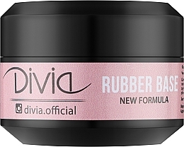 Baza pod lakier hybrydowy - Divia Rubber Base New Formula — Zdjęcie N2